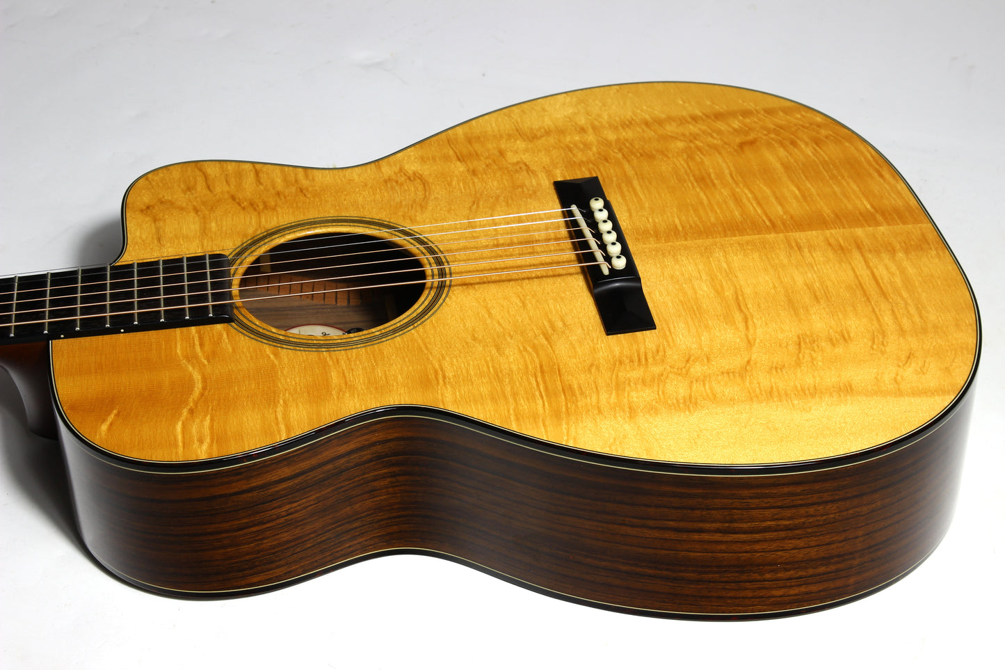 Bourgeois OM-C 2007 Cutaway Custom Acoustic Guitar - Adirondack  Indian Rosewood