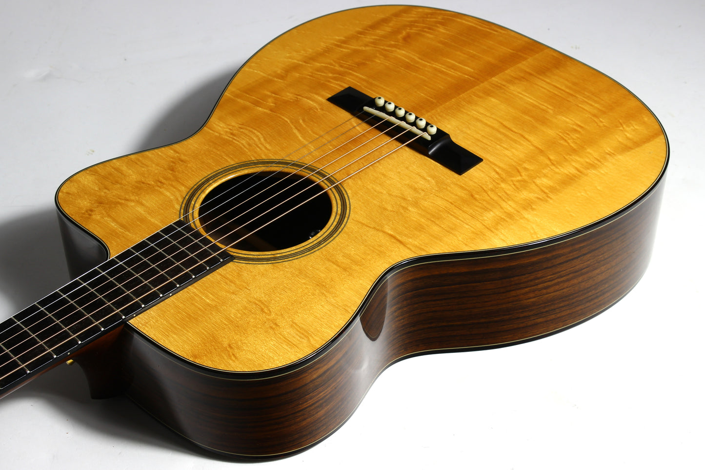 Bourgeois OM-C 2007 Cutaway Custom Acoustic Guitar - Adirondack  Indian Rosewood