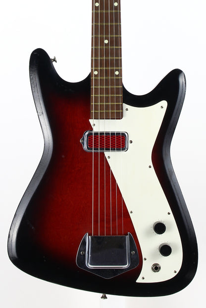 1960s Kay Vanguard II Red Burst Vintage Electric Guitar