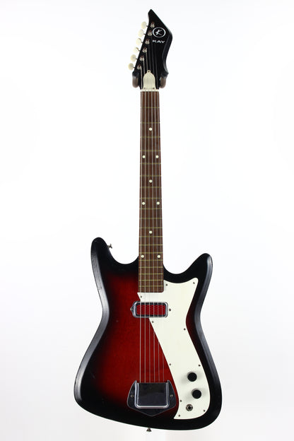 1960s Kay Vanguard II Red Burst Vintage Electric Guitar