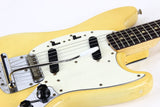 *SOLD*  1975 Fender Mustang Olympic White Vintage Electric Guitar - Rosewood Board, 1970's, duo sonic w/ Tremolo!
