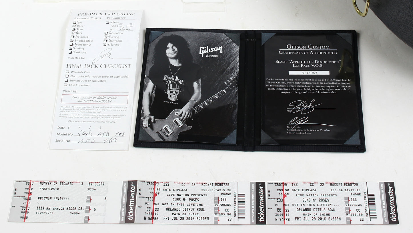 2010 Gibson Custom Shop SLASH AFD Les Paul Appetite for Destruction Signature Model VOS Kris Derrig
