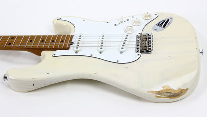 2021 Suhr Custom Shop Classic S Antique Roasted Trans White - Swamp Ash, Medium Aging, SSCII strat