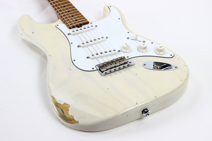 2021 Suhr Custom Shop Classic S Antique Roasted Trans White - Swamp Ash, Medium Aging, SSCII strat