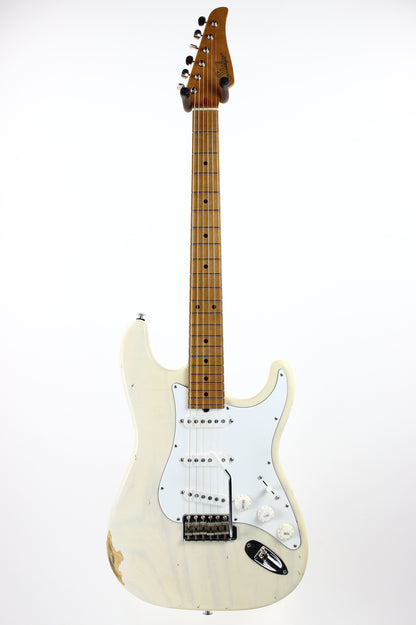 2021 Suhr Custom Shop Classic S Antique Roasted Trans White - Swamp Ash, Medium Aging, SSCII strat