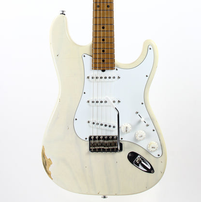 2021 Suhr Custom Shop Classic S Antique Roasted Trans White - Swamp Ash, Medium Aging, SSCII strat