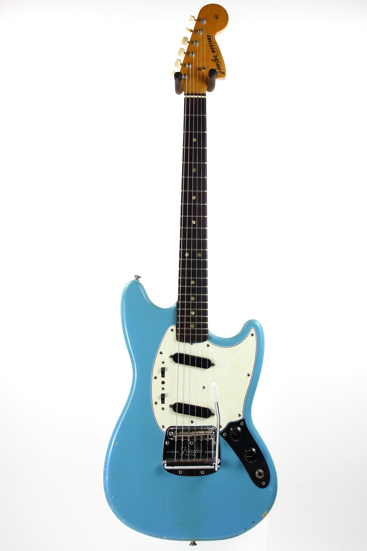 1966 Fender Mustang DAPHNE BLUE w/ Original Case - Kurt Cobain-type, Big Headstock!