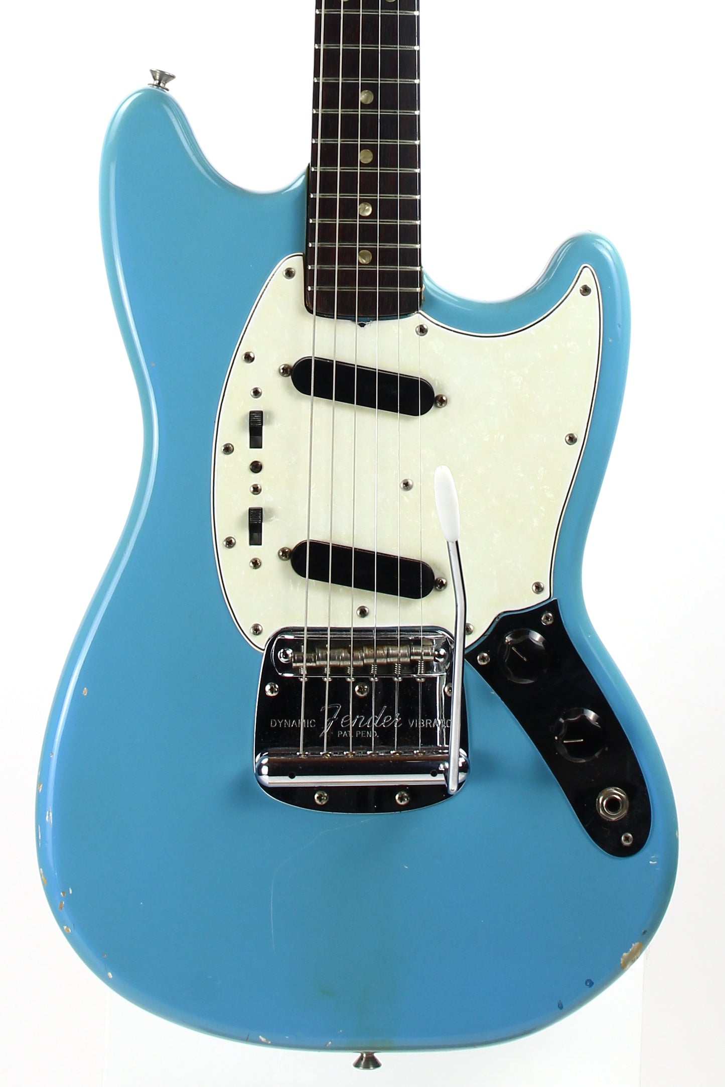 1966 Fender Mustang DAPHNE BLUE w/ Original Case - Kurt Cobain-type, Big Headstock!