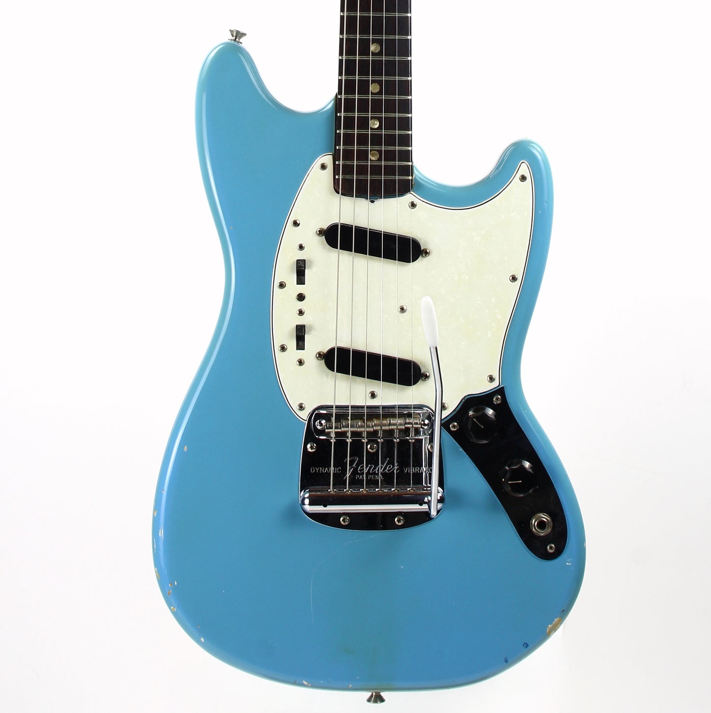 1966 Fender Mustang DAPHNE BLUE w/ Original Case - Kurt Cobain-type, Big Headstock!