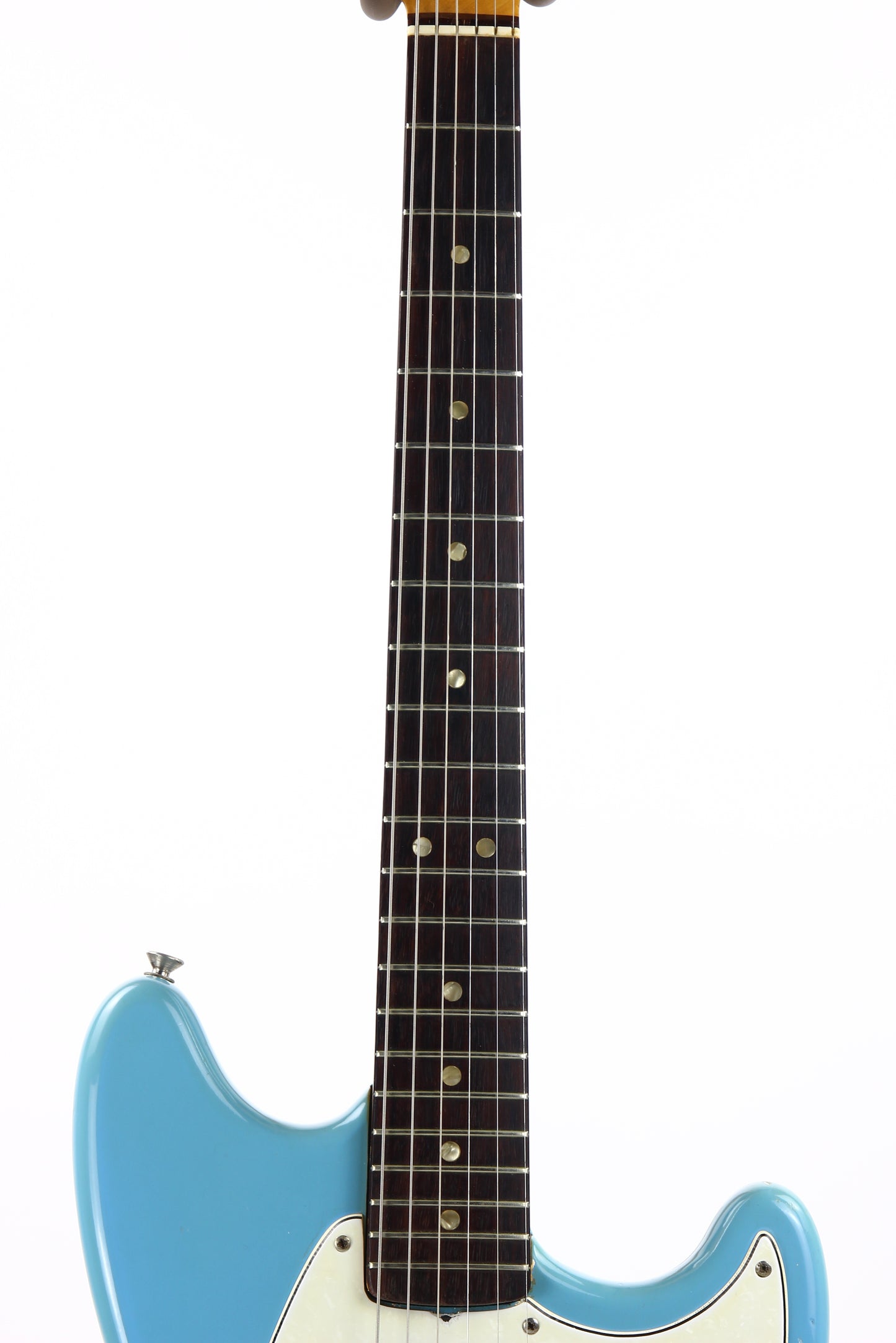 1966 Fender Mustang DAPHNE BLUE w/ Original Case - Kurt Cobain-type, Big Headstock!