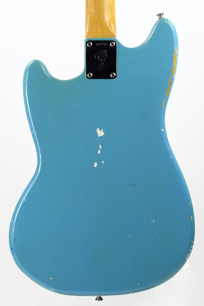 1966 Fender Mustang DAPHNE BLUE w/ Original Case - Kurt Cobain-type, Big Headstock!