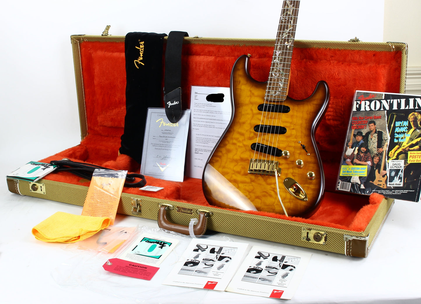 1993 Fender Custom Shop TREE OF LIFE Stratocaster SCHULTZ-O-CASTER Quilt Top & Back