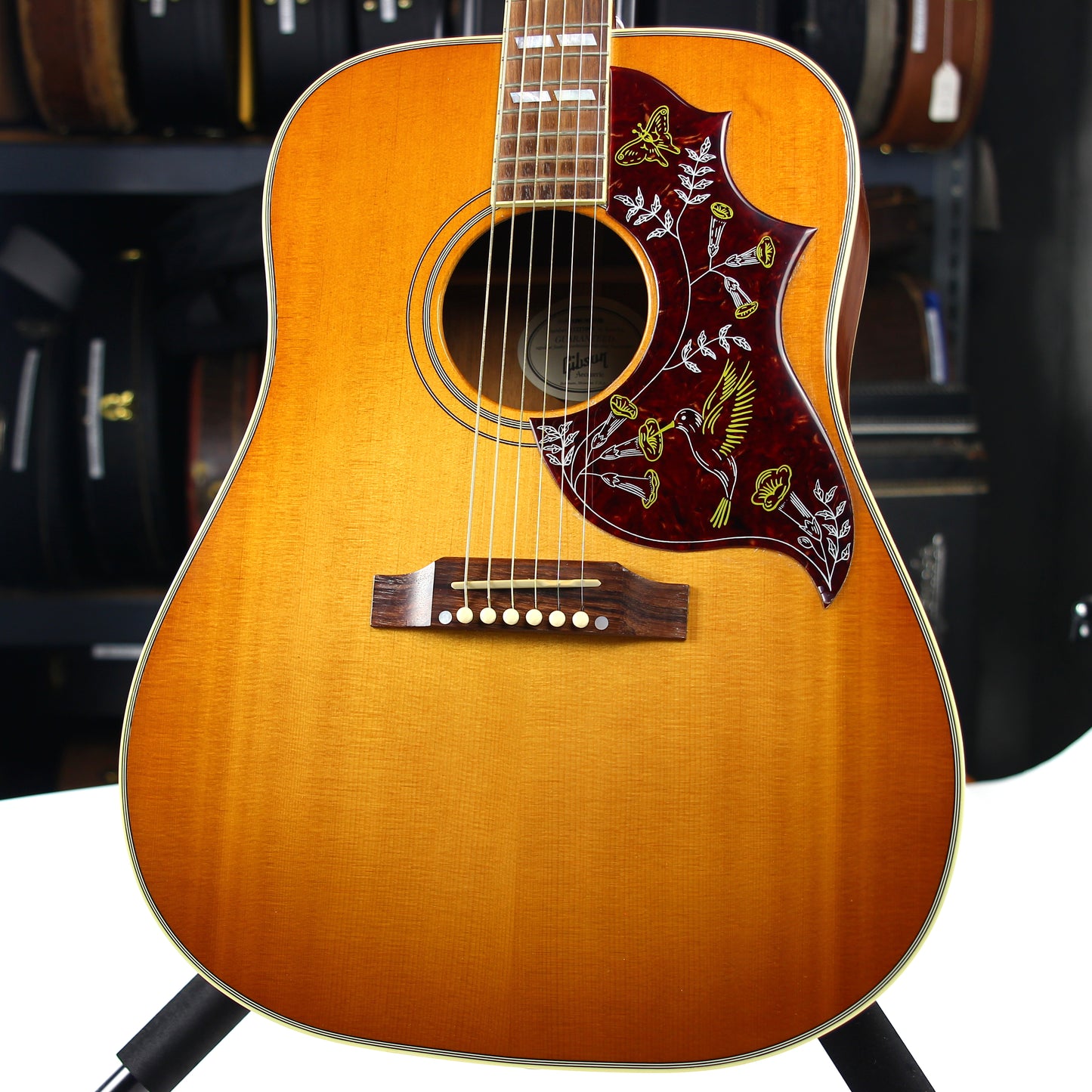 2011 Gibson Montana Hummingbird Standard Vintage Honeyburst Sunburst - Player Dreadnought j45 dove