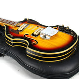 1960s Kent Japan Electric Violin Bass 2 Pickup Model 833 - Hollowbody, Beatle, Multi-Binding, Florentine, Flatwounds!