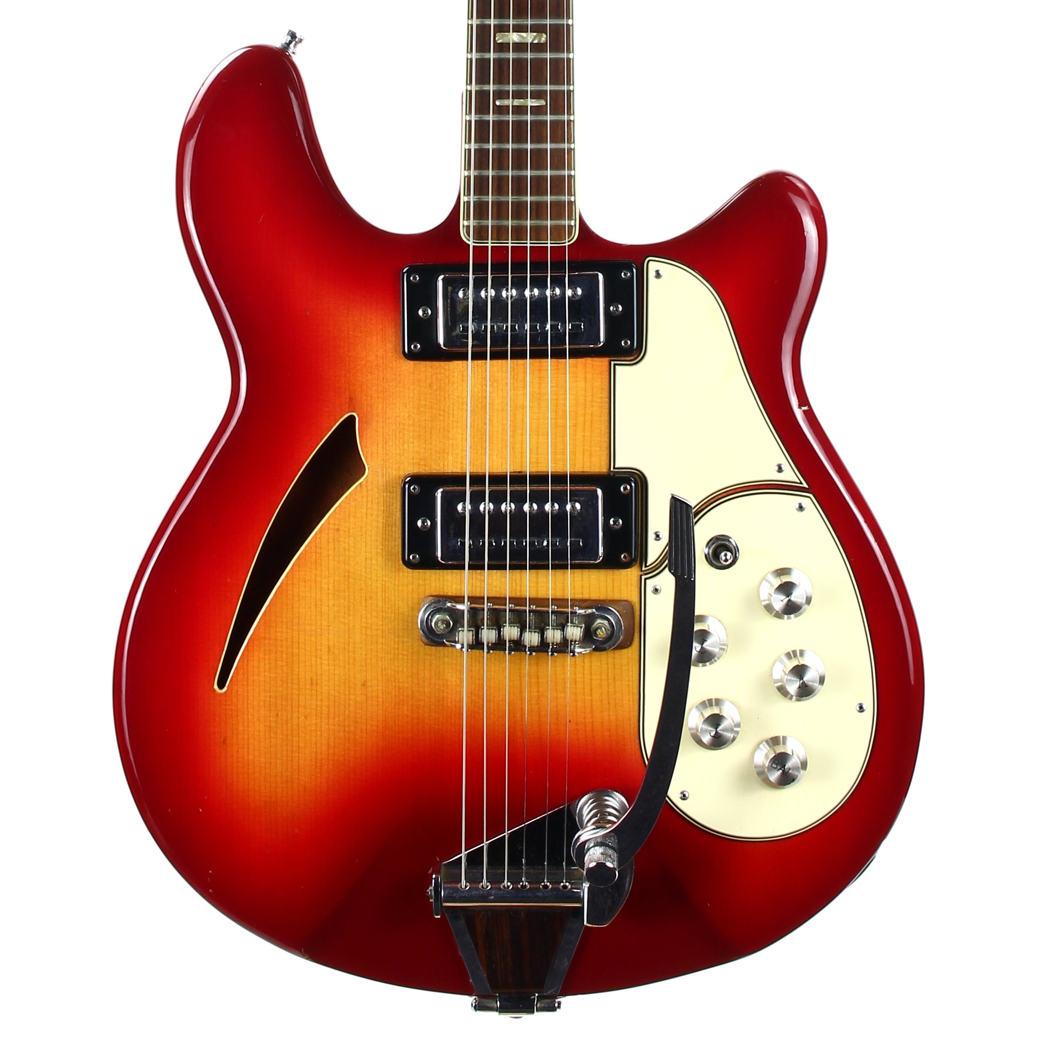 *SOLD*  1967 Apollo 2219 Super Cougar Semi Hollow Electric Guitar w Tremolo - Matsumoku MIJ Japan Rare