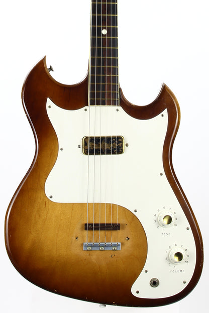 1960s Custom Kraft Kay Vanguard Sunburst USA - 1-Pickup, Vintage Catalog Guitar! Harmony Silvertone, Brazilian Rosewood board