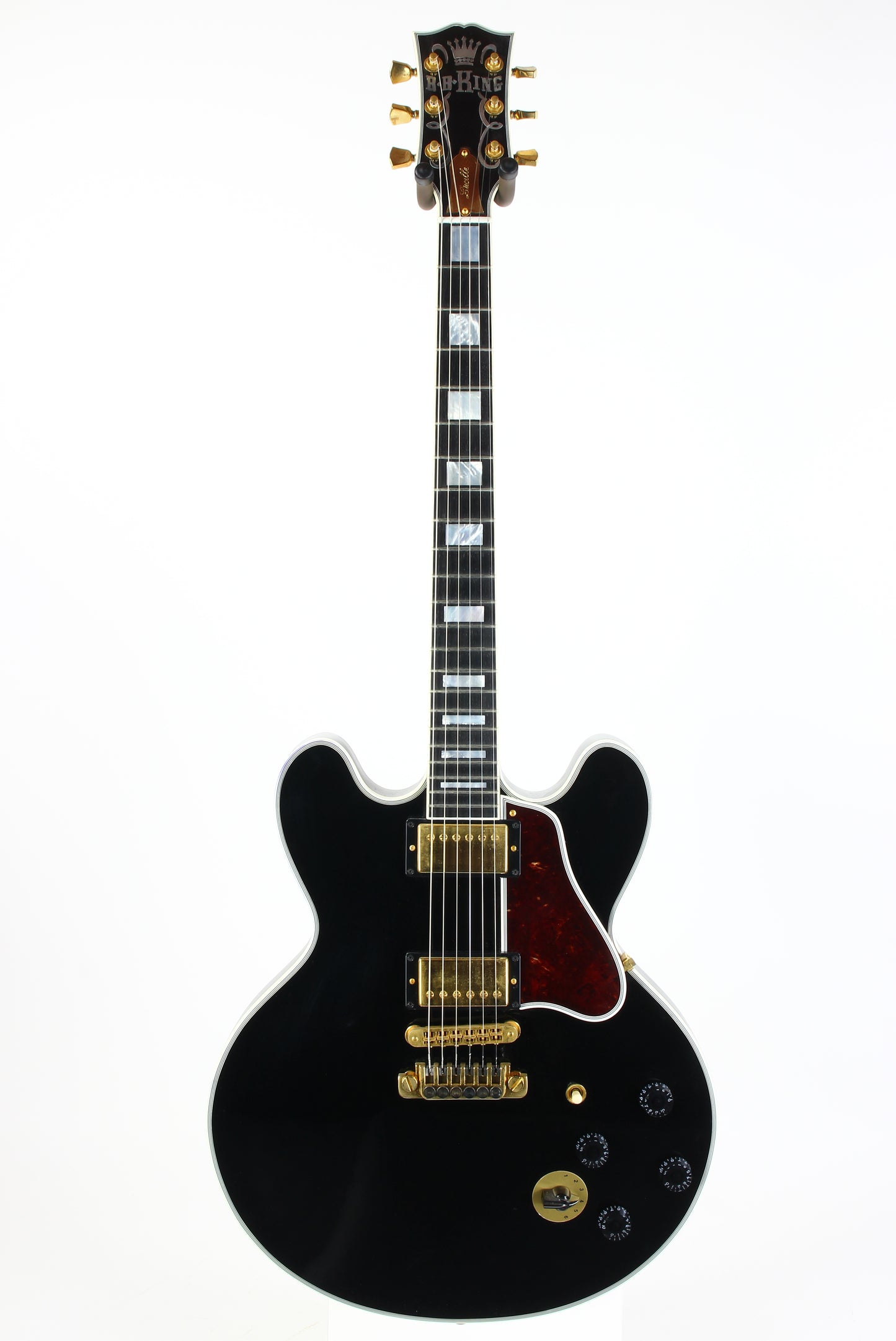 2011 Gibson Custom BB King Lucille Black | Ornate Crown Headstock Inlay ES 355 Dual Input Jacks