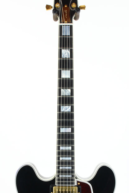 2011 Gibson Custom BB King Lucille Black | Ornate Crown Headstock Inlay ES 355 Dual Input Jacks