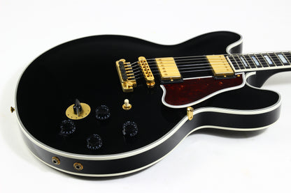 2011 Gibson Custom BB King Lucille Black | Ornate Crown Headstock Inlay ES 355 Dual Input Jacks