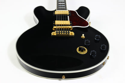 2011 Gibson Custom BB King Lucille Black | Ornate Crown Headstock Inlay ES 355 Dual Input Jacks