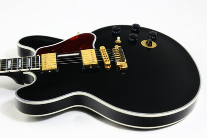 2011 Gibson Custom BB King Lucille Black | Ornate Crown Headstock Inlay ES 355 Dual Input Jacks