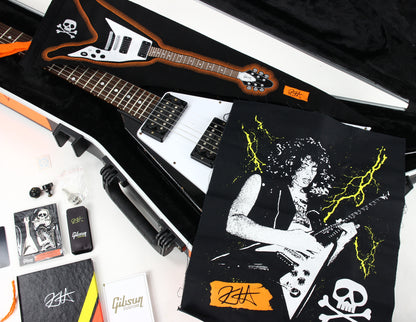 2022 Gibson Kirk Hammett 1979 Flying V Ebony Black Murphy Lab