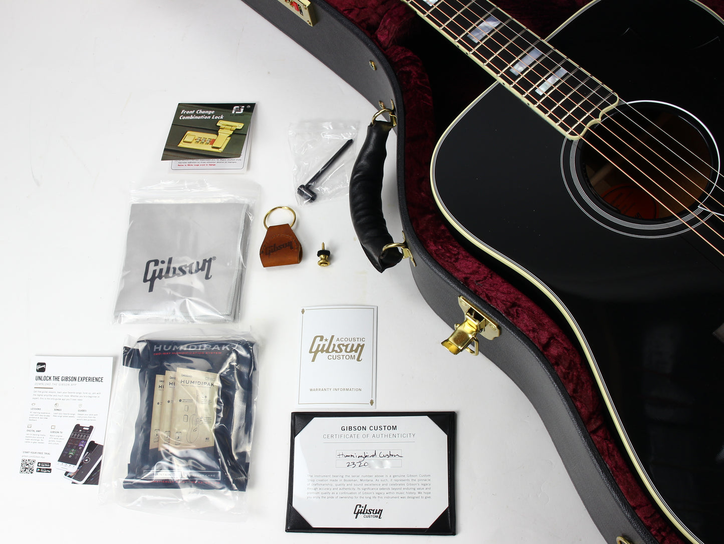 2023 Gibson Custom Shop Hummingbird Custom Ebony Black