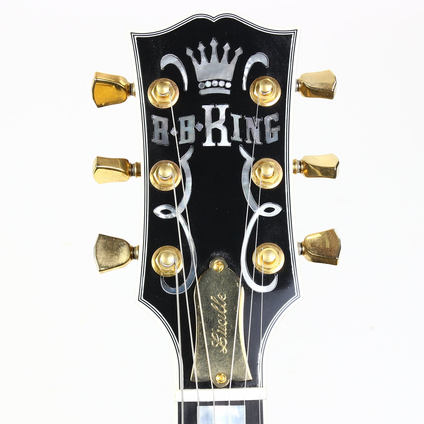 2011 Gibson Custom BB King Lucille Black | Ornate Crown Headstock Inlay ES 355 Dual Input Jacks