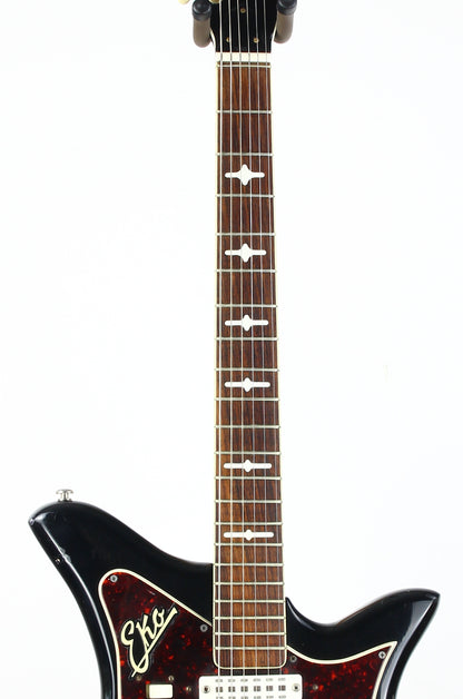 1962 EKO 700 3V Vintage Made in Italy Guitar RARE BLACK Tortoise Guard