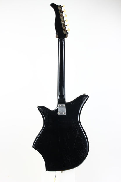 1962 EKO 700 3V Vintage Made in Italy Guitar RARE BLACK Tortoise Guard
