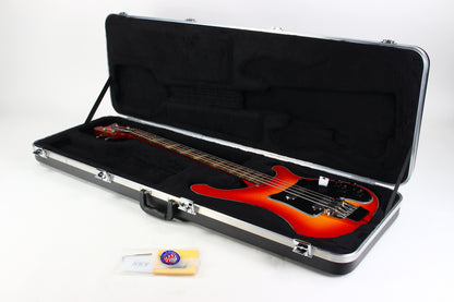 2026 Rickenbacker 4002 Fireglo ONE-OF-A-KIND Reissue Checkerboard, Ebony Board, Full Inlays, ORIGINAL BIRDSEYE MAPLE WINGS!