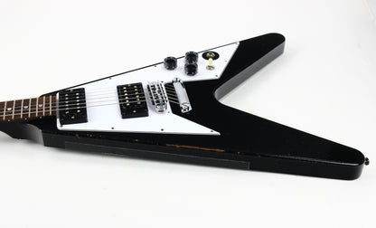 2022 Gibson Kirk Hammett 1979 Flying V Ebony Black Murphy Lab