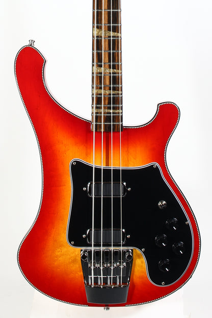 2026 Rickenbacker 4002 Fireglo ONE-OF-A-KIND Reissue Checkerboard, Ebony Board, Full Inlays, ORIGINAL BIRDSEYE MAPLE WINGS!