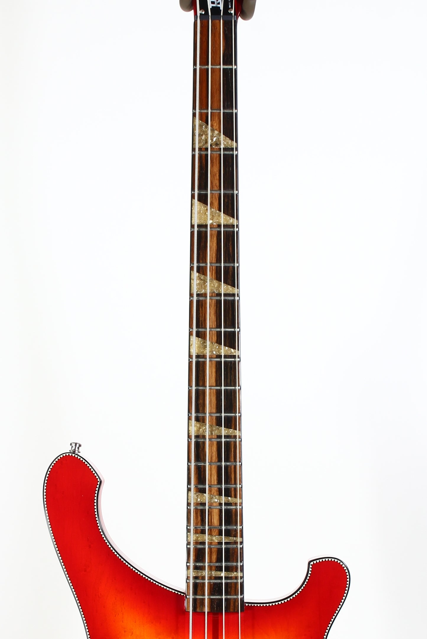 2026 Rickenbacker 4002 Fireglo ONE-OF-A-KIND Reissue Checkerboard, Ebony Board, Full Inlays, ORIGINAL BIRDSEYE MAPLE WINGS!
