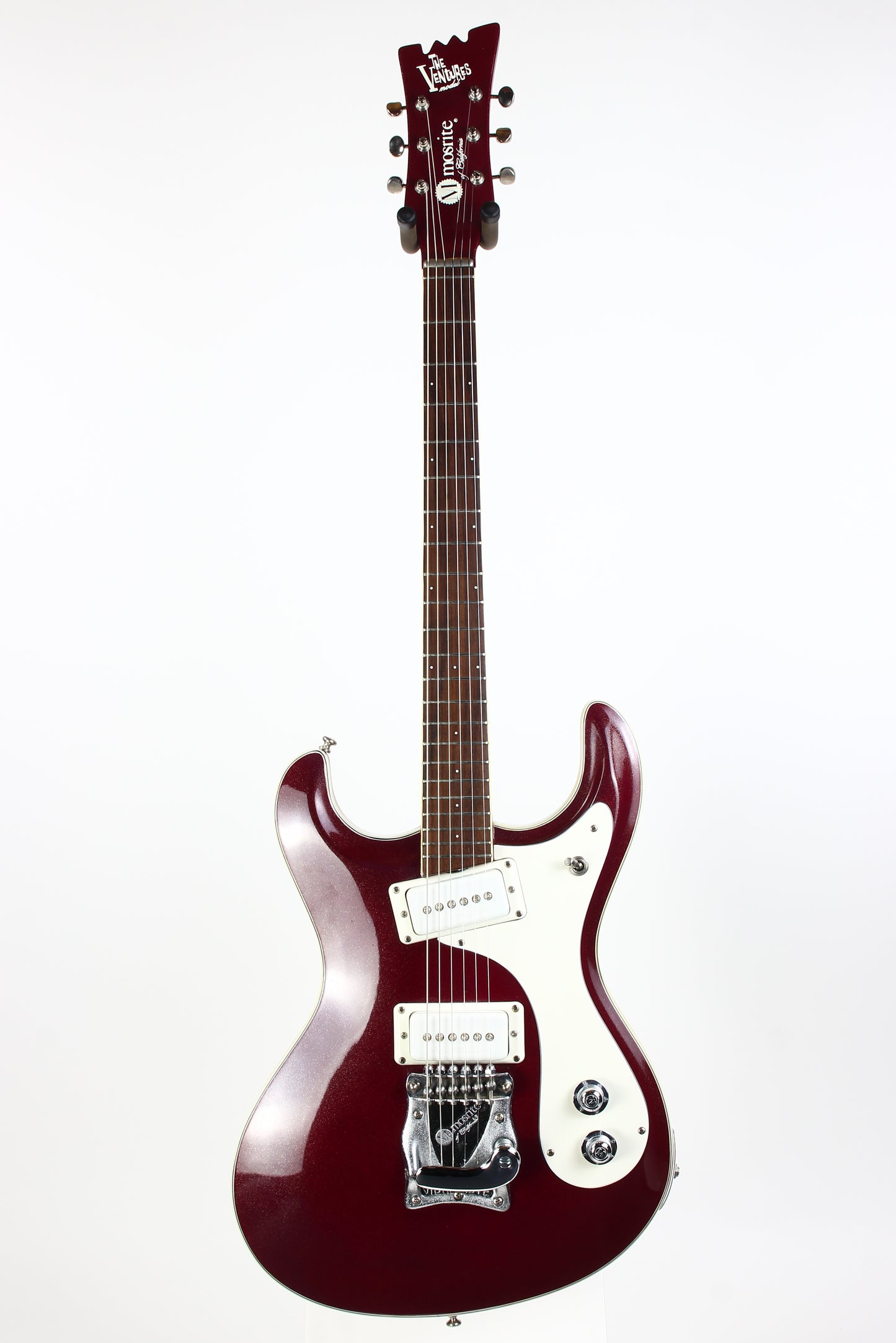 1988 Mosrite USA Semie Moseley Signed V63 Model Ruby Dust Rare SET-NECK Side Jack Model MINTY w Paperwork!