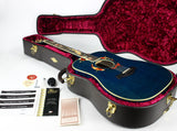 Blue Taylor Swift Dreadnought Guitar with Koi Fish in case