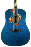 *SOLD*  2000 TAYLOR SWIFT KOI Fish Living Jewels GSLJ Aqua Blue Dreadnought Acoustic Guitar Bearclaw Quilt - RARE!