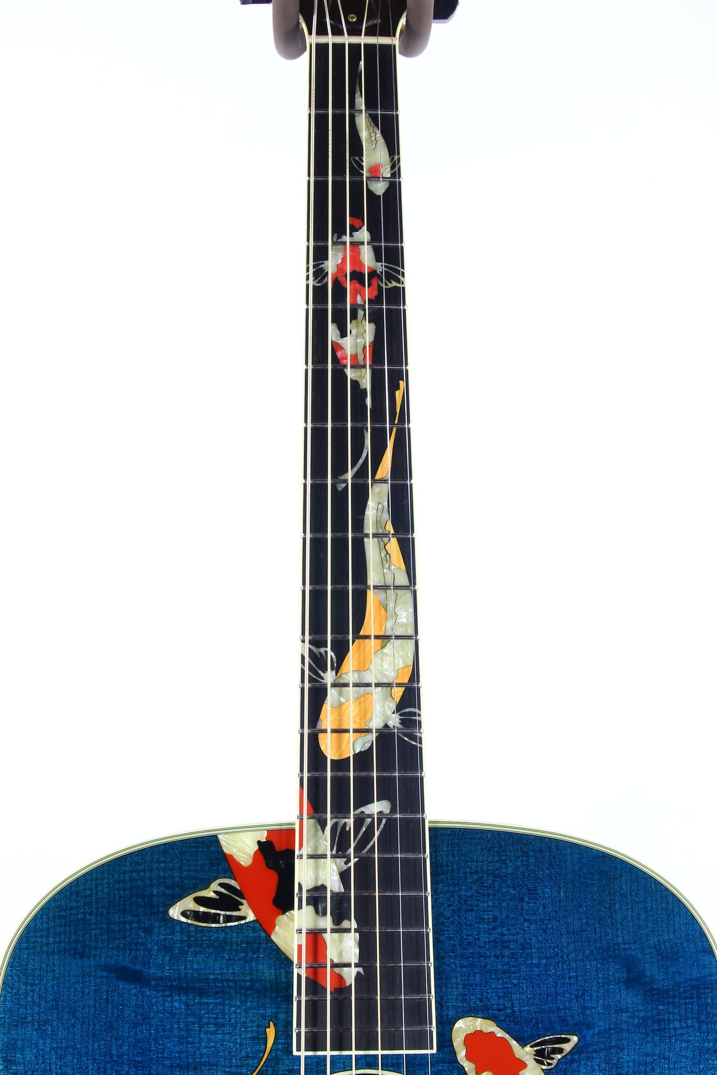 2000 TAYLOR SWIFT KOI Fish Living Jewels GSLJ Aqua Blue Dreadnought Acoustic Guitar Bearclaw Quilt - RARE!