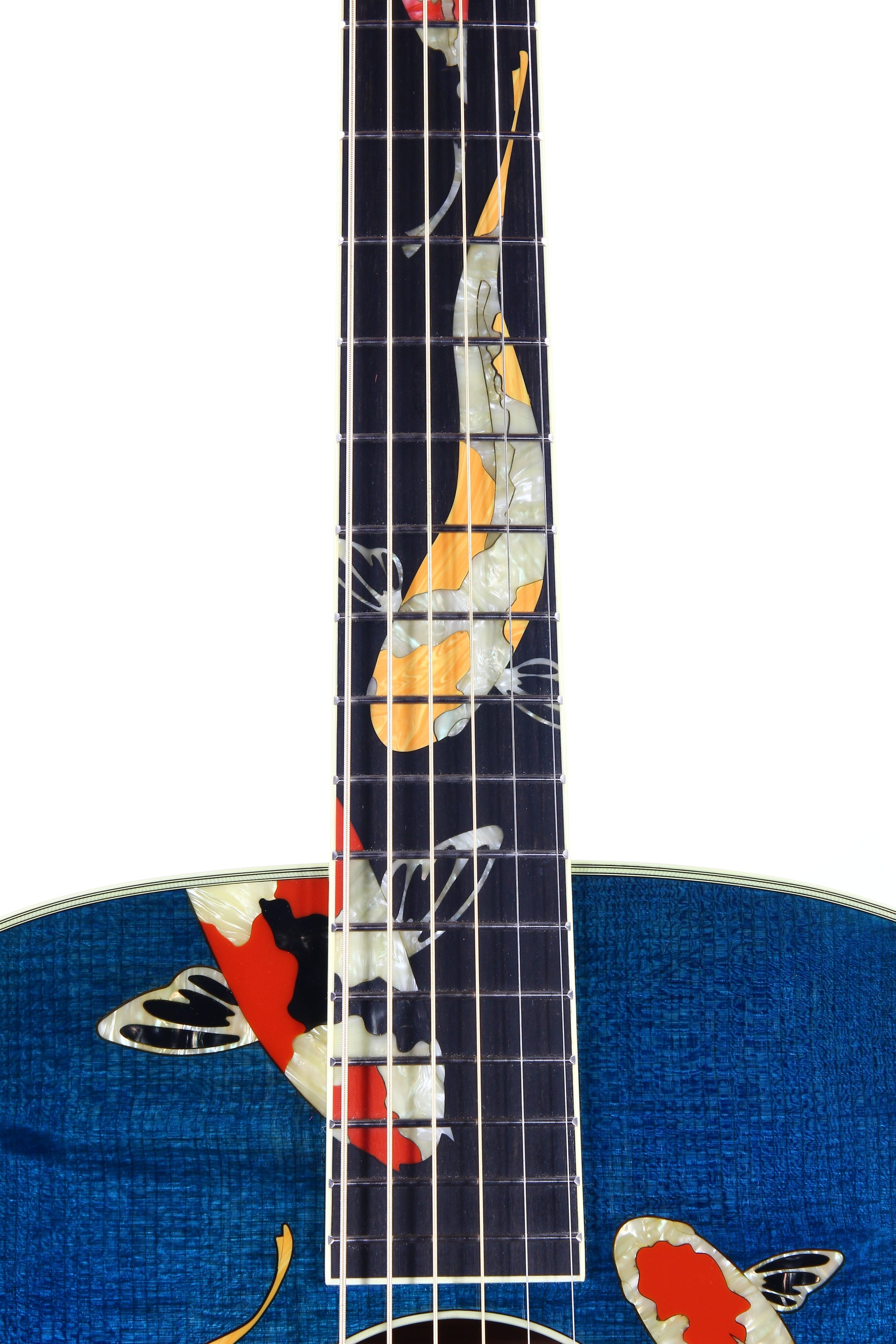 Blue Taylor Swift Guitar Koi Fish Inlay