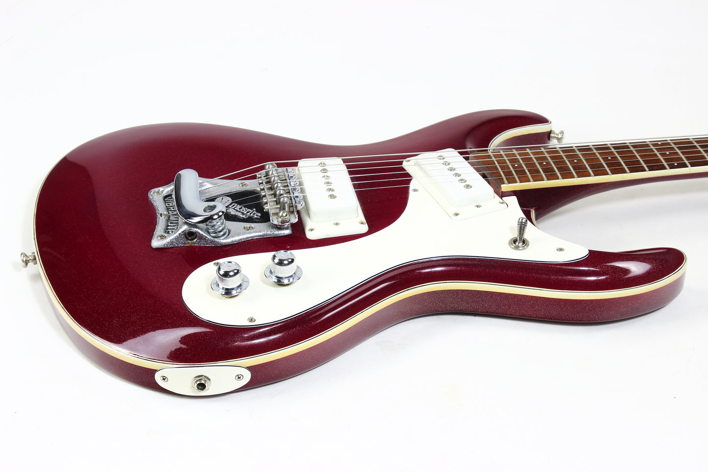1988 Mosrite USA Semie Moseley Signed V63 Model Ruby Dust Rare SET-NECK Side Jack Model MINTY w Paperwork!