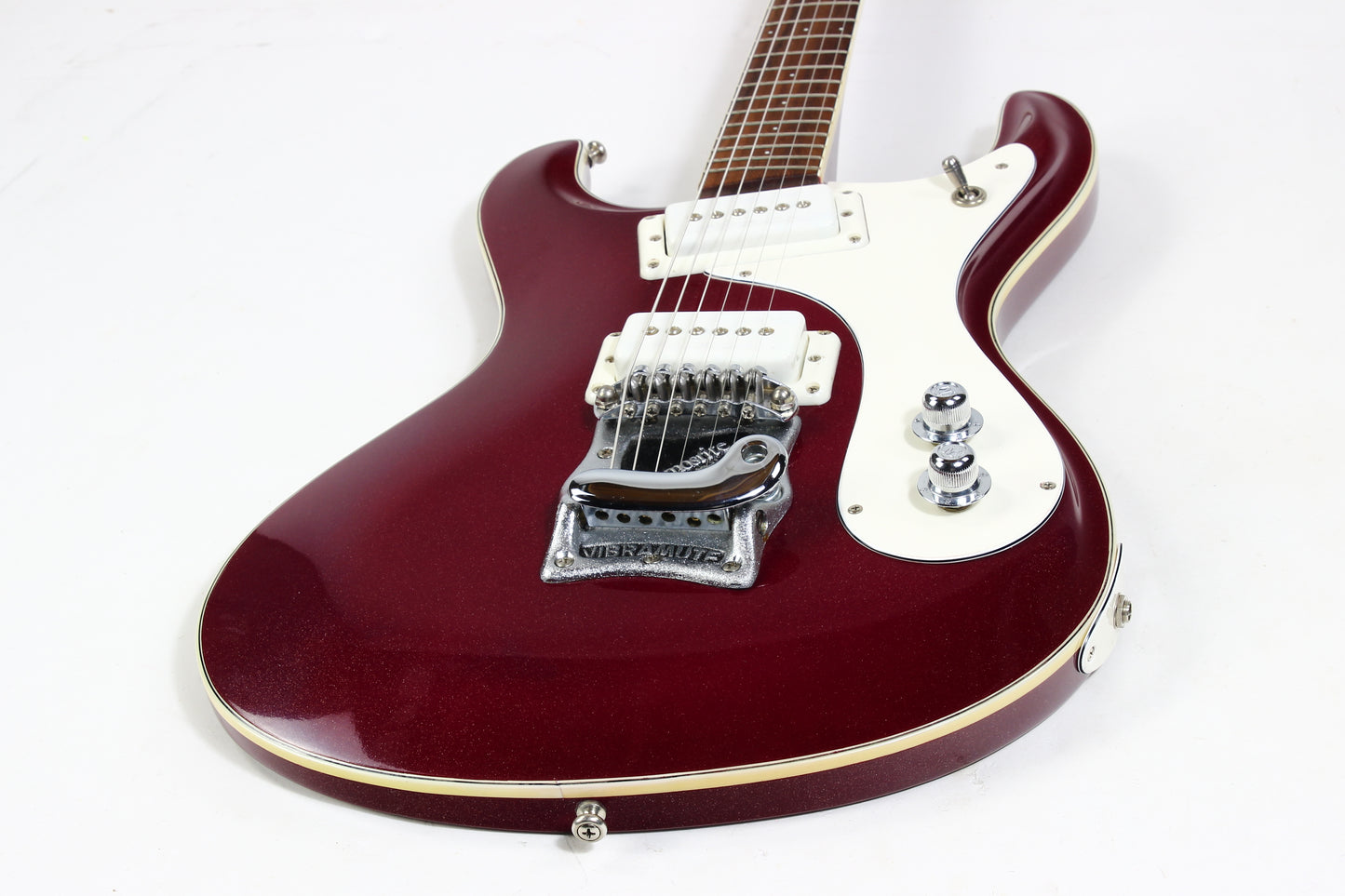 1988 Mosrite USA Semie Moseley Signed V63 Model Ruby Dust Rare SET-NECK Side Jack Model MINTY w Paperwork!