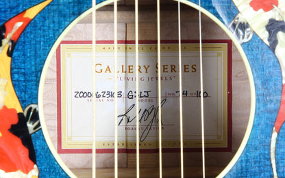 2000 TAYLOR SWIFT KOI Fish Living Jewels GSLJ Aqua Blue Dreadnought Acoustic Guitar Bearclaw Quilt - RARE!