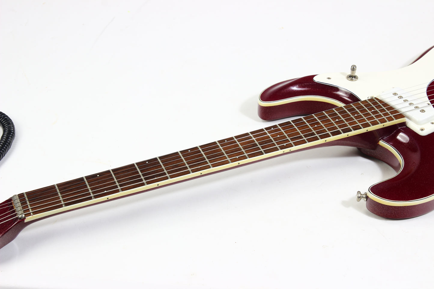 1988 Mosrite USA Semie Moseley Signed V63 Model Ruby Dust Rare SET-NECK Side Jack Model MINTY w Paperwork!