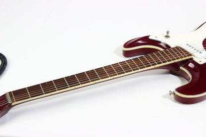1988 Mosrite USA Semie Moseley Signed V63 Model Ruby Dust Rare SET-NECK Side Jack Model MINTY w Paperwork!