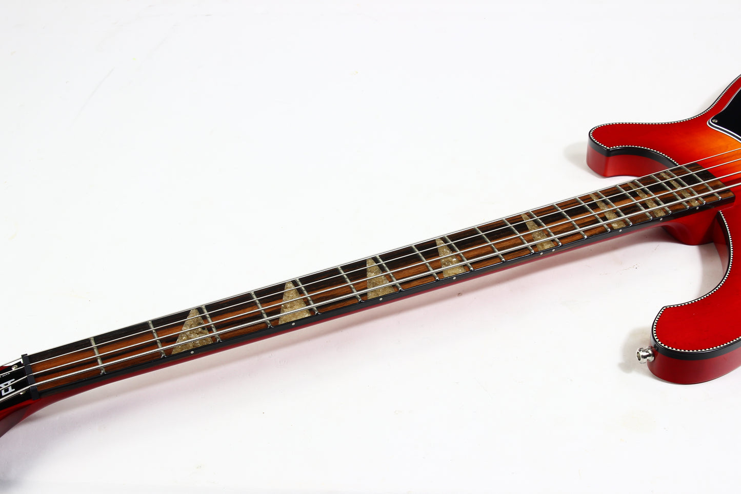2026 Rickenbacker 4002 Fireglo ONE-OF-A-KIND Reissue Checkerboard, Ebony Board, Full Inlays, ORIGINAL BIRDSEYE MAPLE WINGS!