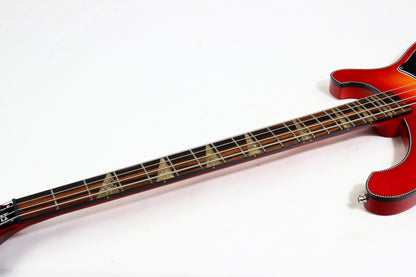 2026 Rickenbacker 4002 Fireglo ONE-OF-A-KIND Reissue Checkerboard, Ebony Board, Full Inlays, ORIGINAL BIRDSEYE MAPLE WINGS!