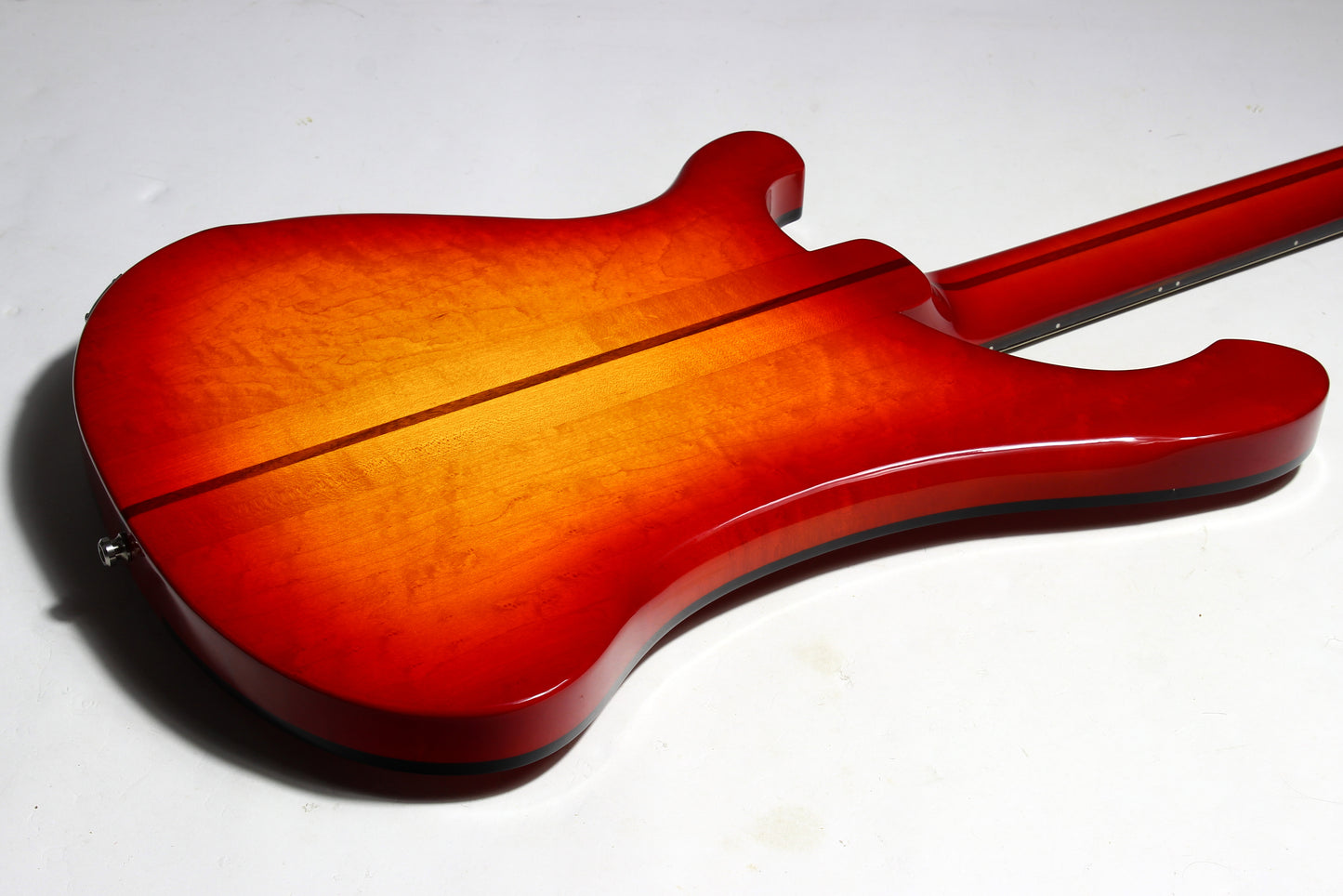 2026 Rickenbacker 4002 Fireglo ONE-OF-A-KIND Reissue Checkerboard, Ebony Board, Full Inlays, ORIGINAL BIRDSEYE MAPLE WINGS!