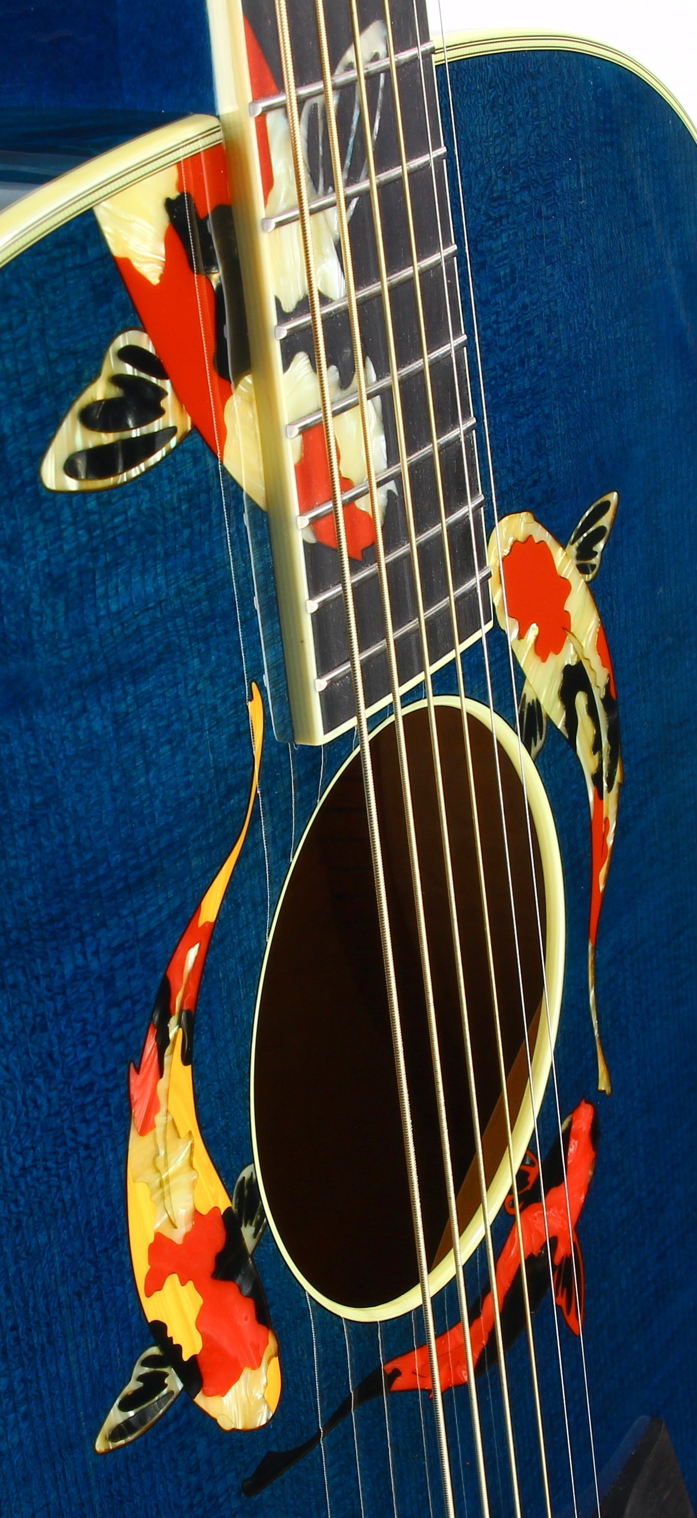 2000 TAYLOR SWIFT KOI Fish Living Jewels GSLJ Aqua Blue Dreadnought Acoustic Guitar Bearclaw Quilt - RARE!