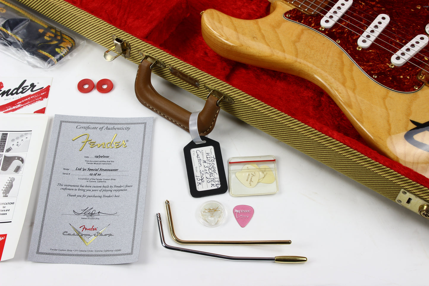 Fender Custom Shop 1992 Bob Hipp Stratocaster "Hippocaster" #3 of 20 | Natural w/ Tortoise Appointments