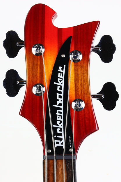 2026 Rickenbacker 4002 Fireglo ONE-OF-A-KIND Reissue Checkerboard, Ebony Board, Full Inlays, ORIGINAL BIRDSEYE MAPLE WINGS!